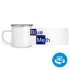 Кружка металлическая белая (круговая запечатка)