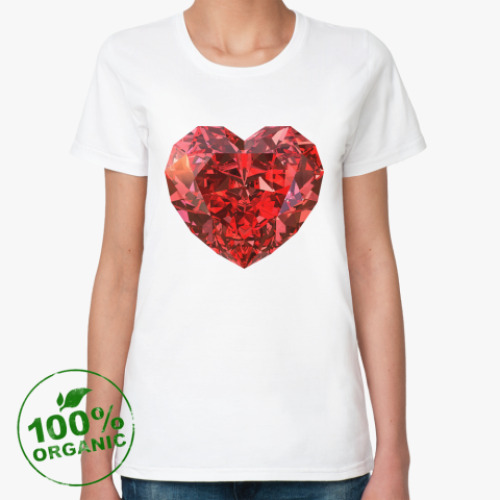 Женская футболка из органик-хлопка с принтом Алмаз