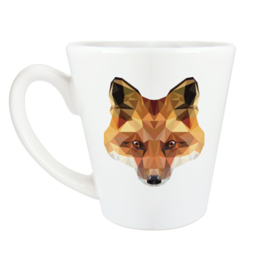Чашка Латте Low Poly Fox (Лиса)
