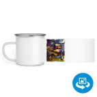 Кружка металлическая белая (круговая запечатка)