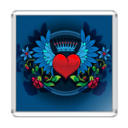 Магнит 6.5 x 6.5 см  Валентинка Сердце