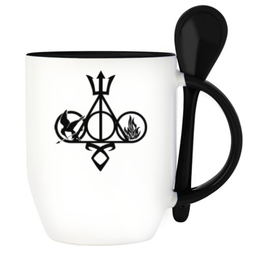 Кружка с ложкой Берегись гриверов!