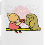 Поросенок пьет чай. Символ Нового года.