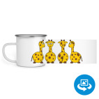 Кружка металлическая белая (круговая запечатка)