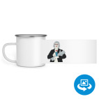 Кружка металлическая белая (круговая запечатка)