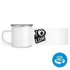 Кружка металлическая белая (круговая запечатка)