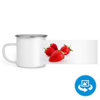 Кружка металлическая белая (круговая запечатка)