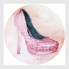 pink shoes