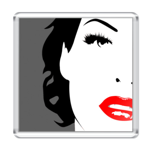 Магнит с принтом   GIRL