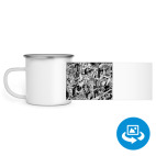 Кружка металлическая белая (круговая запечатка)