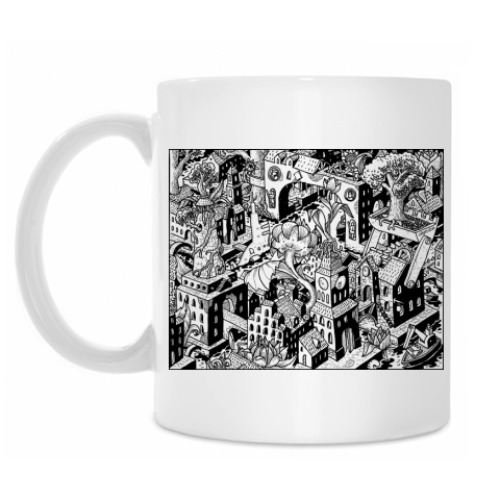 Кружка с принтом Город 3