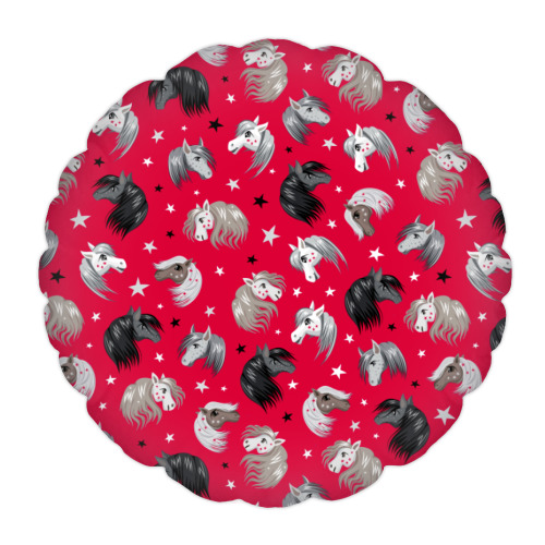 Подушка с принтом ЗВЕЗДНЫЕ ЛОШАДКИ