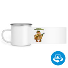 Кружка металлическая белая (круговая запечатка)