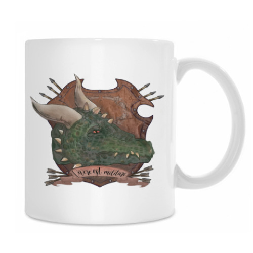 Кружка с принтом Жить -значит бороться