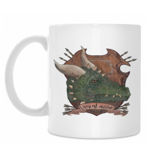 Кружка с принтом Жить -значит бороться