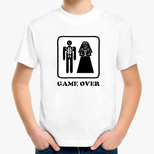 Детская футболка с принтом Game Over