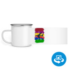 Кружка металлическая белая (круговая запечатка)