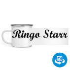 Кружка металлическая белая (круговая запечатка)