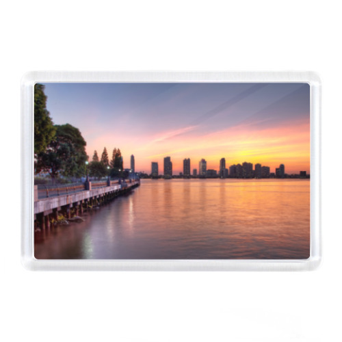 Магнит с принтом Закат NYC