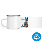 Кружка металлическая белая (круговая запечатка)