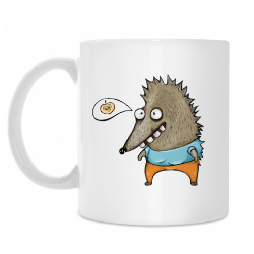 Кружка с принтом Забавный Ёжик