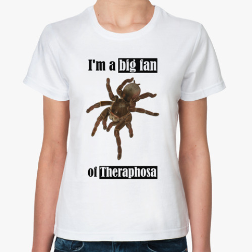 Классическая футболка с принтом Theraphosa