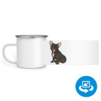 Кружка металлическая белая (круговая запечатка)