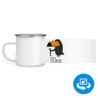 Кружка металлическая белая (круговая запечатка)