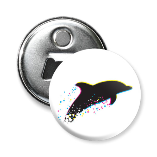 Магнит-открывашка с принтом Дельфин