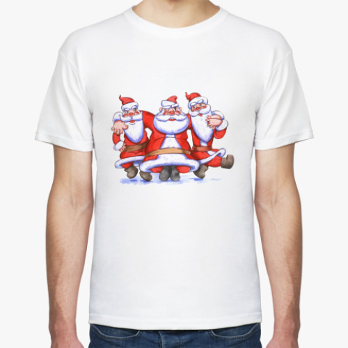 Футболка с принтом Дед Морозы