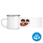 Кружка металлическая белая (круговая запечатка)