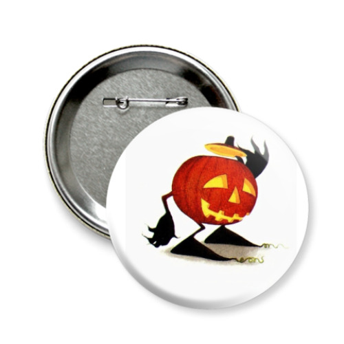 Значок 58мм с принтом halloween pumpkin