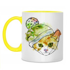 Кот в шапке