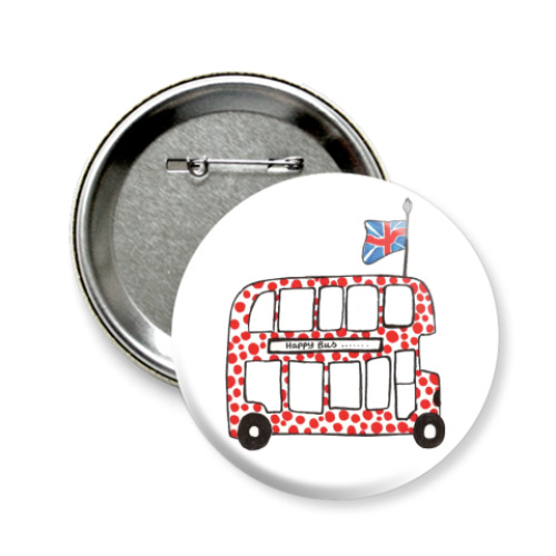 Значок 58мм с принтом England