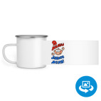 Кружка металлическая белая (круговая запечатка)