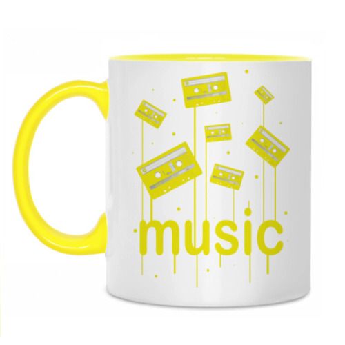 Кружка с принтом Music