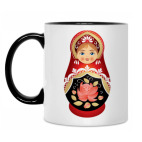 Двухцветная кружка Матрешка