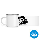 Кружка металлическая белая (круговая запечатка)