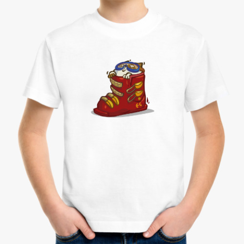 Детская футболка Лыжекот — Пятничный Котик №41