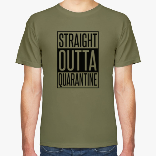Футболка с принтом STRAIGHT OUTTA QUARANTINE