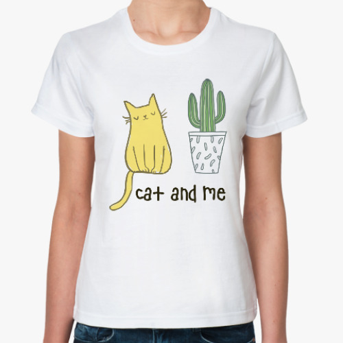 Классическая футболка Cat and me