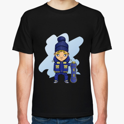 Футболка с принтом Сноубордист