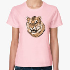 Классическая женская футболка Тигр