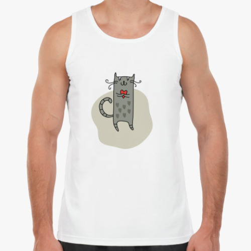 Майка с принтом Влюбленный кот