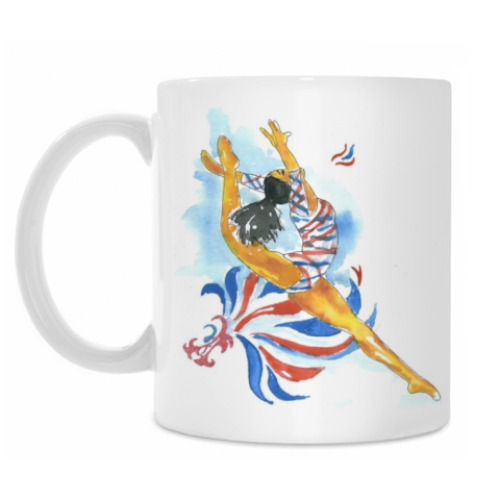 Кружка с принтом Гимнастка