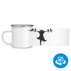 Кружка металлическая белая (круговая запечатка)