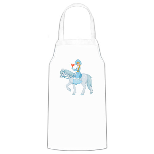 Фартук с принтом Снегурочка с петушком на палочке