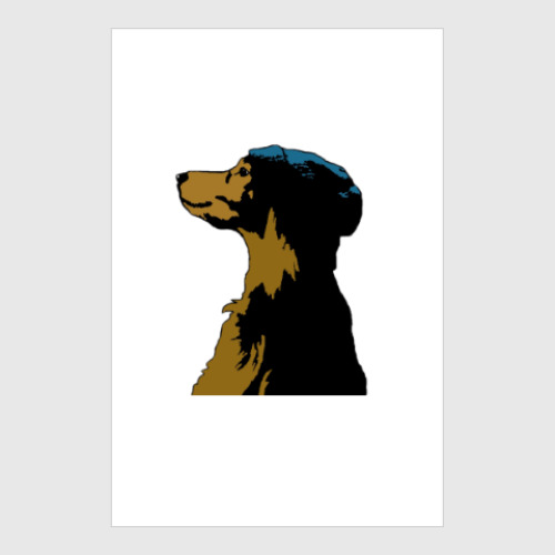 Постер Собака в шапке