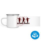 Кружка металлическая белая (круговая запечатка)