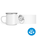 Кружка металлическая белая (круговая запечатка)